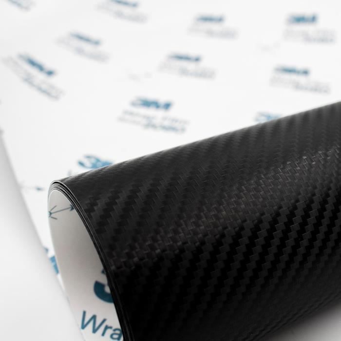 Film Carbone 4D Argent – 150x152 Cm, Adhésif Voiture, Décoration, PVC Souple