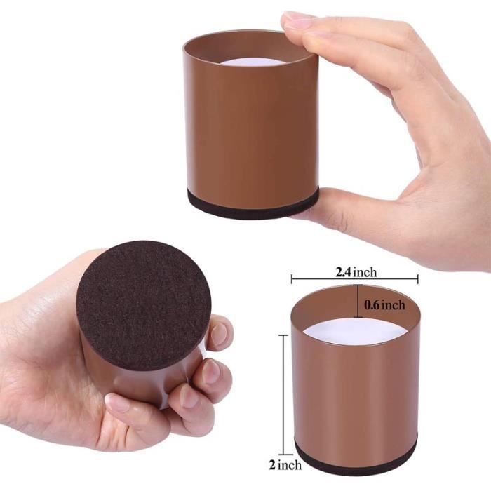 RCHYFEED Rehausseur Pieds De Lit Lot De 4 ​Acier Carbone, Risers