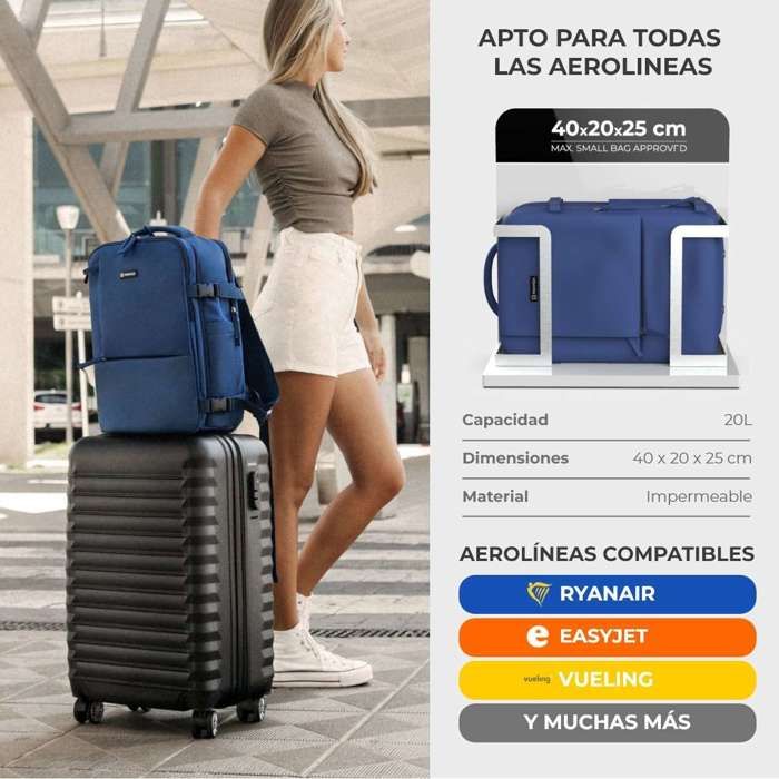 Sac Cabine 40x25x20 avec Compression sous Vide