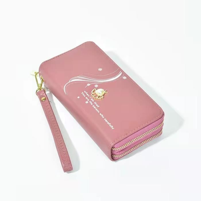 Elégant Portefeuille En Cuir Pour Femme 4 Volets Rouge TL140796