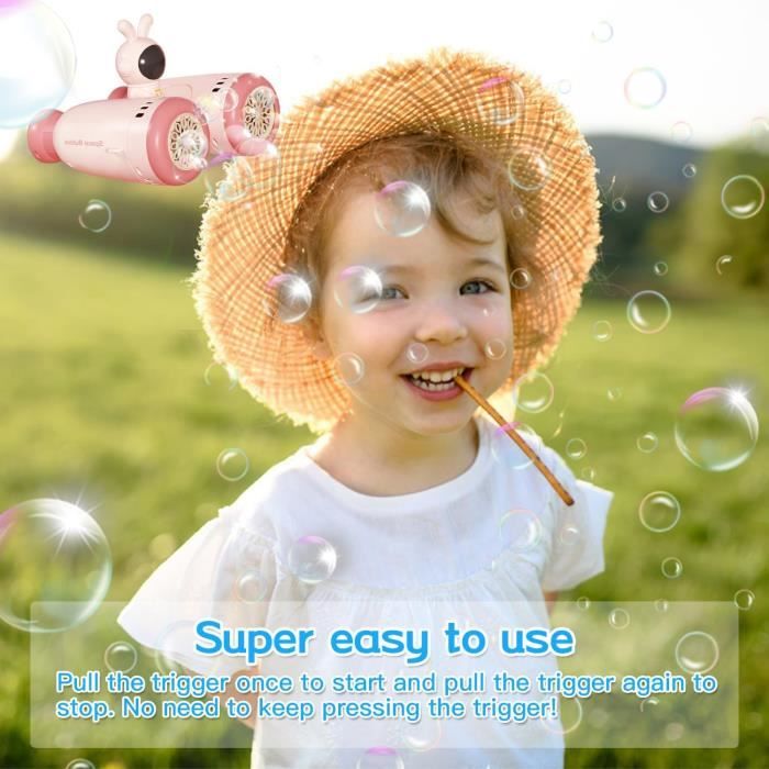 Machine à bulles automatique | avec batterie | Machine à bulles d'extérieur | Pour les fêtes d'anniversaire, les mariages, les événements, les garçons, les filles, le vélo