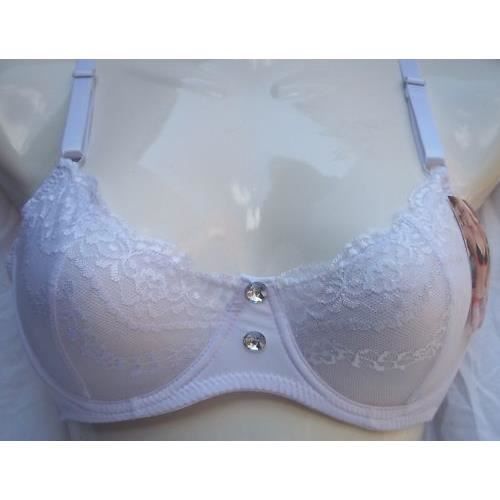 Ensemble Lingerie Sanselle Soutien-gorge Balconnet & String - Noir Et Blanc - 85C - Neuf Avec étiquettes