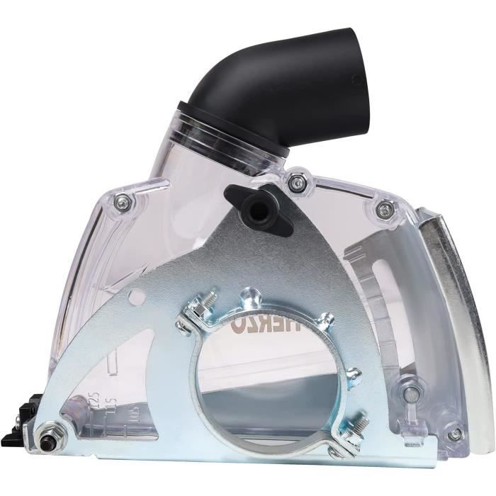 Capot De Protection Pour Meuleuse D'Angle 115/125mm HERZO - Guide Avec Aspiration, Profondeur Réglable 30mm