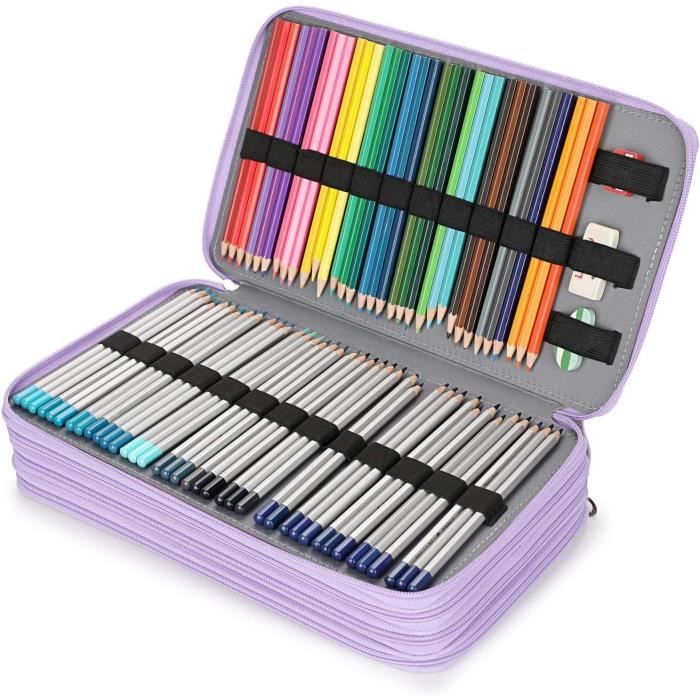 SUMTREE 300 Trousse de Crayon Sac à Crayons/Stylos/Feutres pour lécole et  Bureau avec Grande Capacité (églantier) : : Fournitures de bureau