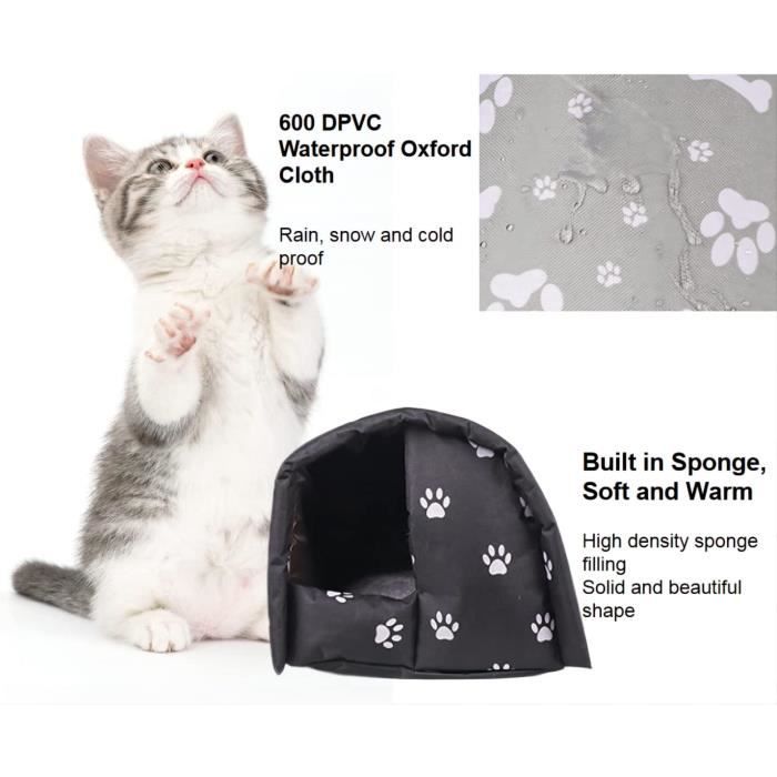 Maison Pour Chat Extérieur Isolée Et Imperméable - Abri Pliable Pour Jardin Et Garage - 4