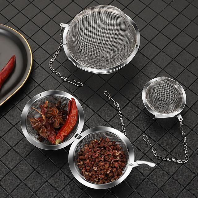 Imposyu Lot De 4 Passoires à Thé Avec Chaîne - Boules à Thé Inox Forme Maison Pour Infusions Et Épices