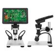 12MP Microscope numérique, 1200x USB microscope électrique industriel avec 7In HD grand écran, pour inspection de circuits-2