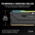 Mémoire RAM - CORSAIR - Vengeance RGB Pro SL DDR4 - 32GB 2x16GB DIMM - 3600 MHz  - 1.35V - Noir (CMH32GX4M2Z3600C)-2