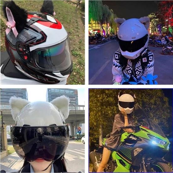 Décoration De Casque De Moto Avec Oreilles D'ours Kawaii