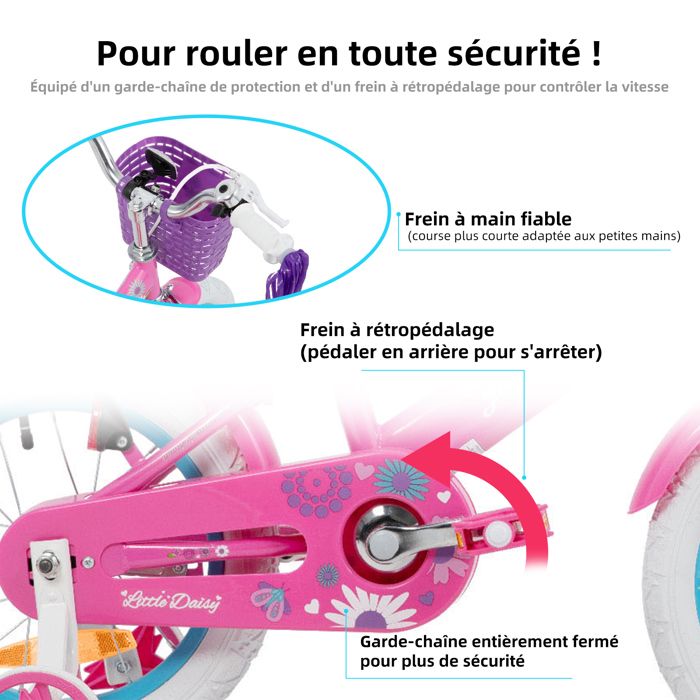 HILAND Ins Star 14 pouces Vélo d'enfant pour filles garçons HILAND Ins Star 14 pouces Vélo d'enfant pour filles garçons