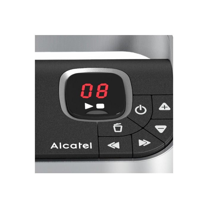 Alcatel F890 Voice Trio – Téléphone Fixe Sans Fil DECT Avec Répondeur 50 Min, 3 Combinés, Grand Écran Graphique, Blocage 1000 Appels, Sonnerie VIP – Noir/Gris