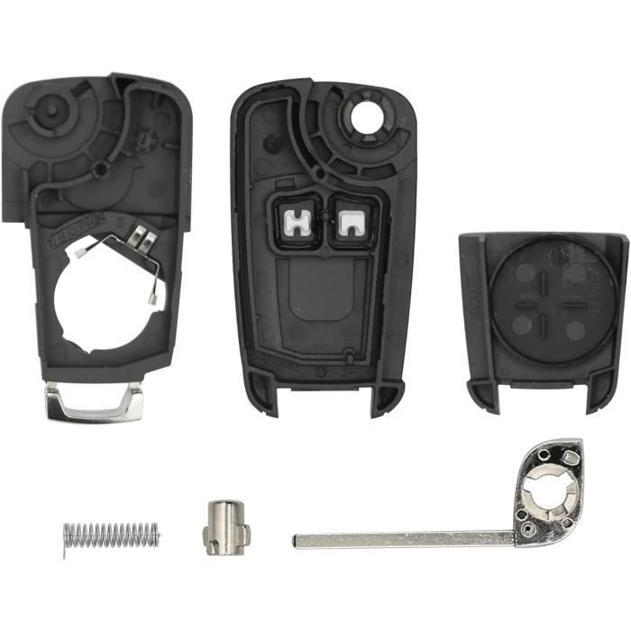 2 Coques Clé Voiture Compatible Opel/Chevrolet - 2 Boutons - Remplacement Boîtier Télécommande