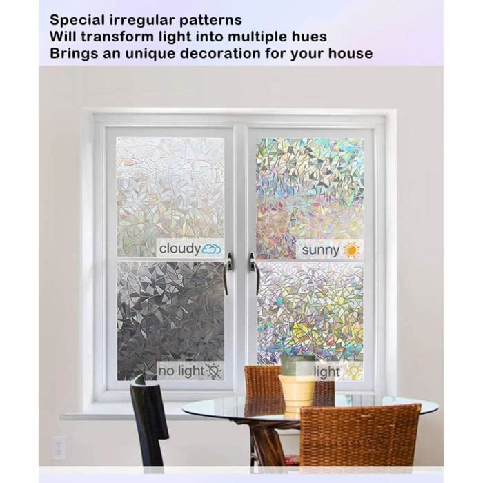 D-c-fix Film Fenêtre Anti Regard Autocollant Papier De Riz 45 Cm X 2 M - Opaque Adhésif Et Décoratif Brise-vue Cache Occultant Pour Vitre, Vitrage, Douche