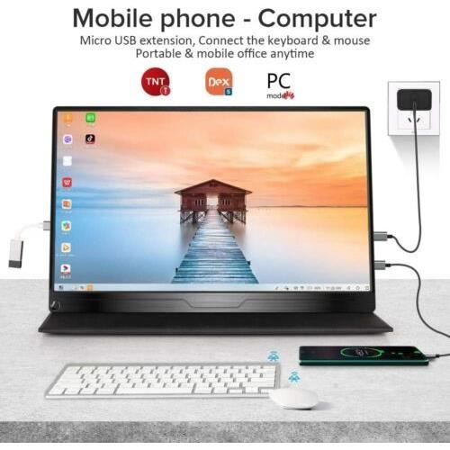 Écran Portable Tactile UP PARTS 15,6 Pouces – Full HD IPS, USB-C/HDMI, Ultra Fin – Parfait Pour Mobile Et Nomade - 8