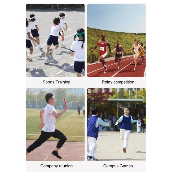 Les Enfants Dans L'Équipe D'Athlétisme Participent À La Course De Relais Le Jour Du Sport Photo