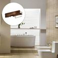 1PC Natural Bois Sèche-cheveux Sèche-linge Salle de bain Étagère de salle de petit meuble de rangement petit meuble complement-3