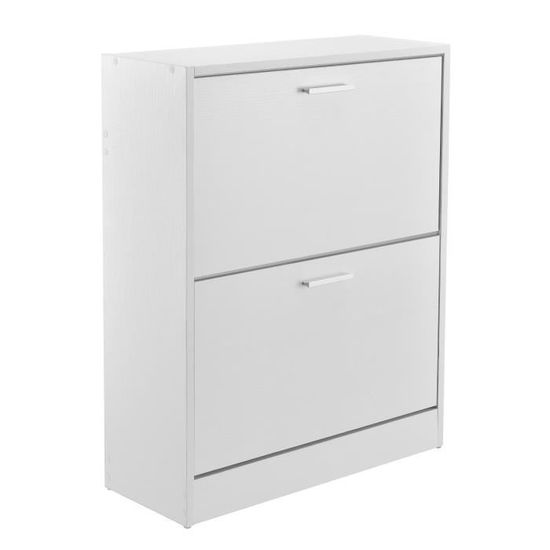 En Casa Etagere Armoire Meuble A Chaussures De Rangement Blanc 2