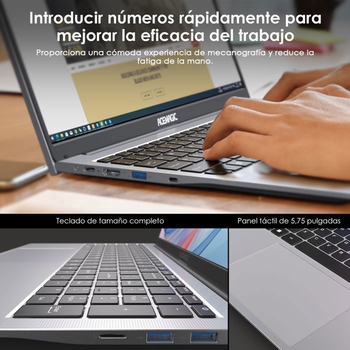 KUU Ordinateur Portable 15.6 Pieds' FHD 16 Go RAM 1 To SSD, Processeur Intel N100, Jusqu'à 3