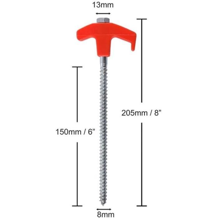 Idea-station Lot De 15 Piquets De Tente 20 Cm – Acier Renforcé 6 Mm Antirouille, Ultra Stables Pour Camping, Tentes, Pavillons Et Bâches