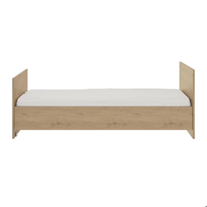 Lit Enfant VitaliSpa Malia 70x140 Cm – Blanc Chêne, Moderne, Avec Lattes, Neuf