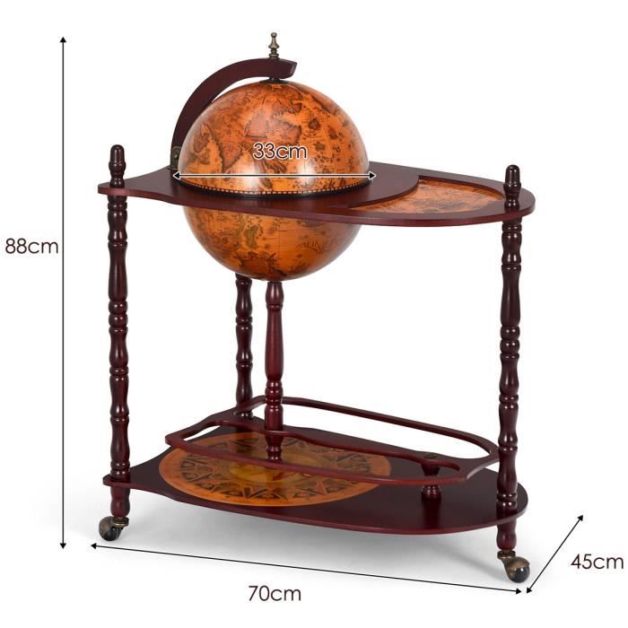 Een Bar/wereldbol In Kunststof En Papier, Schade Vooraan In Het Onderste Deel Van De Bol