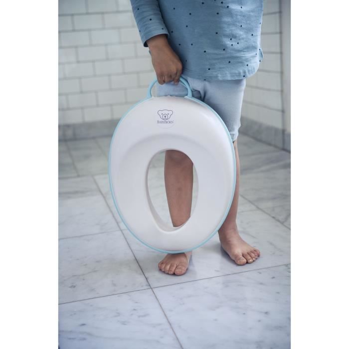 Réducteur toilette enfant turquoise/blanc anti-dérapant