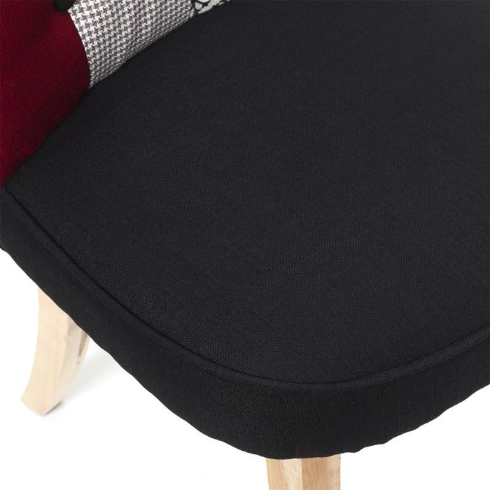 Fauteuil de salon The Home Deco Factory - Fauteuil scandinave Patchwork