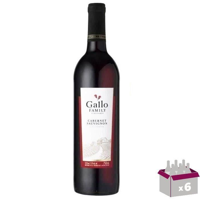 Gallo Cabernet Sauvignon - Vin rouge de Californie x6