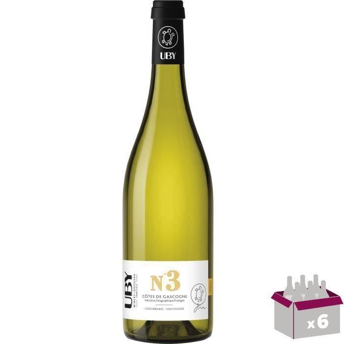UBY N°3 Côtes de Gascogne Colombard Ugni Blanc x6