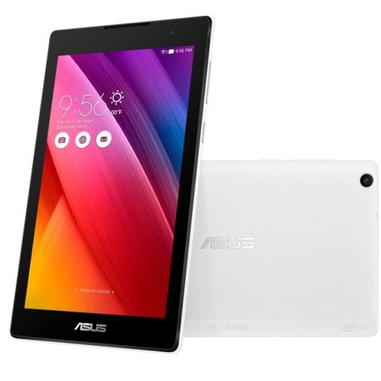 ASUS Tablette Tactile ZenPad Z170C (Z170C-1B013A) blanc 7" IPS - 1Go RAM - Android 5.0 - Intel Atom x3 - ROM 16Go - WiFi/Bluetooth
