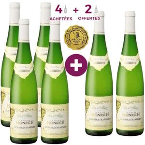 VIN BLANC Heinrich - Gewurztraminer - Vin blanc d'Alsace x6