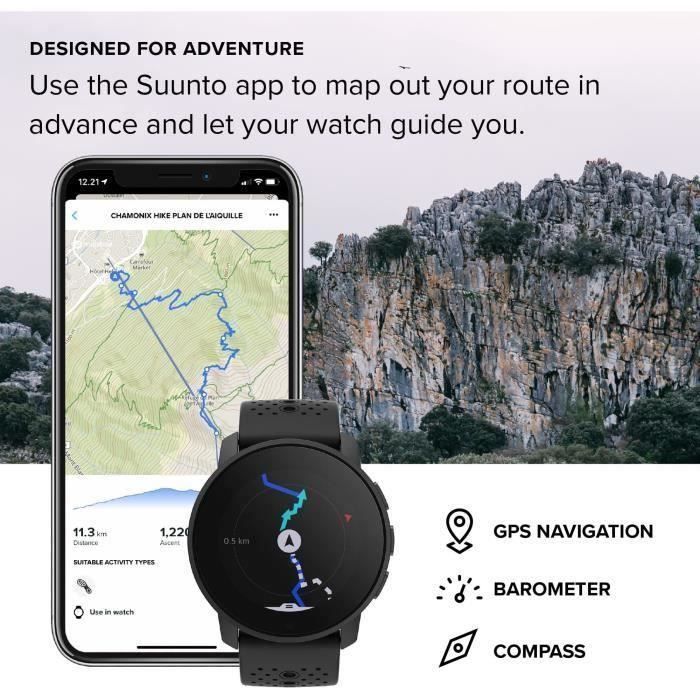 Montre connectée sport GPS - ALTIMETRE - SUUNTO - 9 Peak All Black