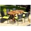 Salon En Teck Huile 6 Places Chaises De Jardin Resine Tressee