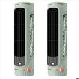 2X Climatiseur Portatif Automatique à Distance, Mini-Climatiseur Personnel USB avec Ventilateur ÉLectrique à 3 Vitesses Vert