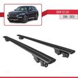 Compatible avec BMW X3 G01 2018-2023 HOOK Barres de Toit Railing Porte-Bagages de voiture Avec verrouillable Alu NOIR-0