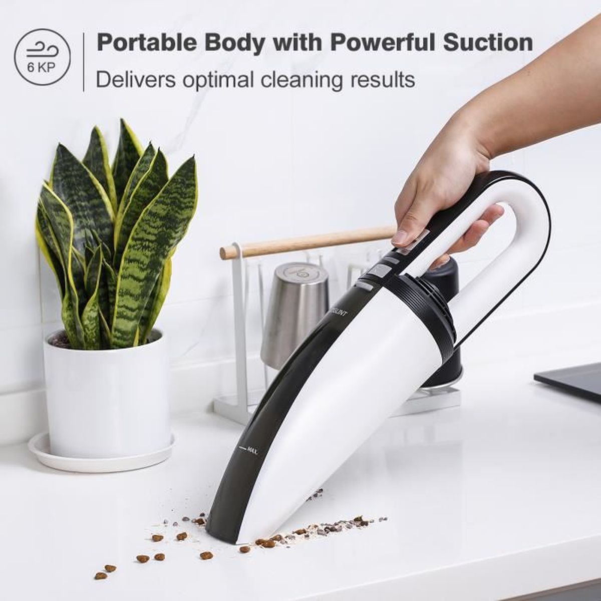 ZIGLINT Y8 75W Aspirateur à Main Polyvalent sans Fil sans Sac 6000Pa