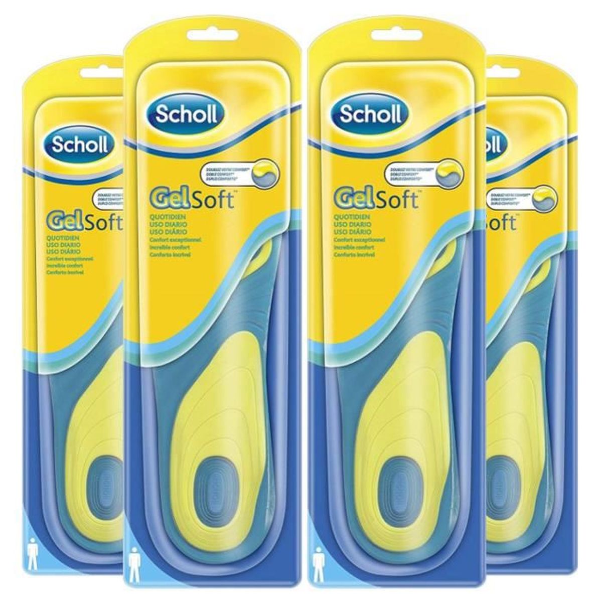 Demi Semelle Gel Avant Pied Semelles GelSoft Scholl Femme Amorti