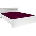 PARISOT BOSTON Lit adulte contemporain - Décor blanc - l 140 x L 190 cm