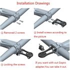 Riloer Support Guidon Vélo Aluminium Pour Garmin Edge - Compatible 25/130/200/500/510/520/800/810/820/1000/1030 - Fixation 38mm + GoPro - Angle Réglable
