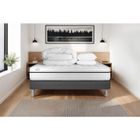 VITALIT Pack lit complet 160x200 cm - Matelas + Sommier Gris (en kit) + 2 oreillers + Couette - Vital Spa Gris