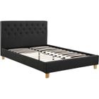 HABITAT ET JARDIN Lit "Emmy" - 160 x 200 cm - Gris foncé