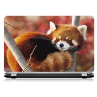 Stickers Autocollants ordinateur portable PC Panda roux ref 703 - Dimension PC:PC 10 &quot; H18xL25 cm
