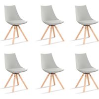 Lot de 6 chaises scandinaves grises - Minsk - DESIGNETSAMAISON