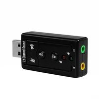 Adaptateur Audio USB 7.1 à Jack 3.5mm, carte son stéréo externe, pour casque et ordinateur de bureau [D0CF7ED]