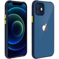 Coque iPhone 12 / 12 Pro Grips antidérapants Bords caméra surélevés - Bleu nuit