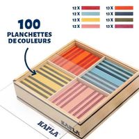 KAPLA Coffret Octocolor: 100 planchettes + 8 couleurs de planchettes à combiner pour réaliser des créations hautes en couleurs !