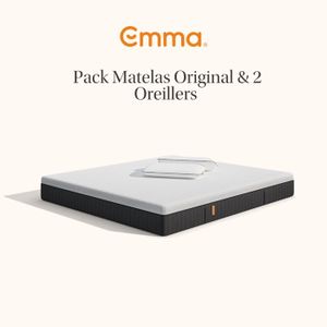 Matelas Emma One 140x190 Cm - Mousse 7 Zones Fermeté Dure (H2) - Housse Respirante - Livraison Roulé