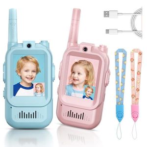 NXGKET Talkie-Walkie Enfants Rechargeable USB-C – Lot 2 Pièces Orange – Jouet 3-12 Ans Camping & Aventure
