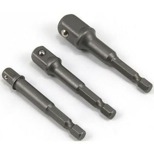 3pcs douilles pour perceuse visseuse à chocs adaptateur hexagonale 1//4 /"et 1//2/"