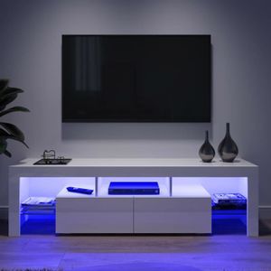 Meuble TV moderne en verre noir unité jusqu'à 55" Pouces HD LCD DEL incurvé TV 114 cm 